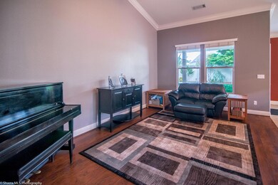 living room near kitchen
