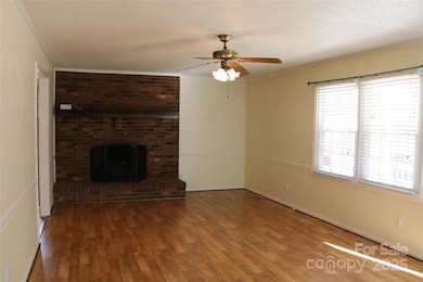 Living room fireplace with gas logs - great for staying warm on cool nights 