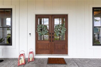 Inviting double entry doors