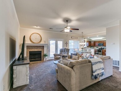 Open Living Room with Fireplace