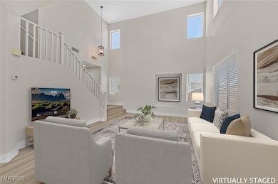 Virtually staged living room