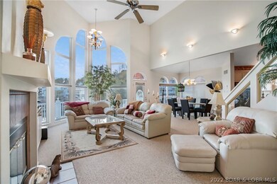 Main level-Generous living area with soaring ceili