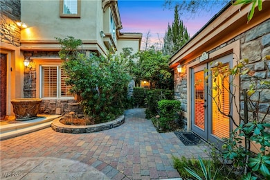 View of patio featuring french doors