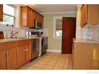 Kitchen. Window at end looks over the Florida room
