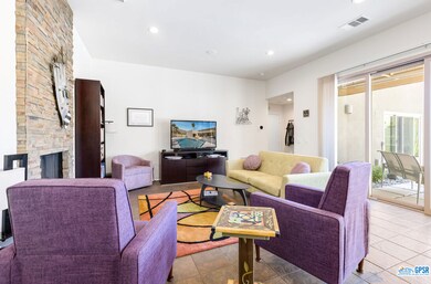 Living area with new sliding doors