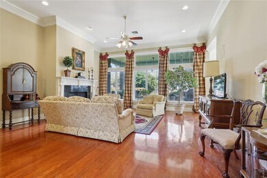 Living room overlooking the covered patio