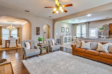 The layout of the first floor is thoughtfully created to accommodate many people.