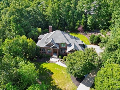 Great aerial shot showing the many hip roofs. The 
