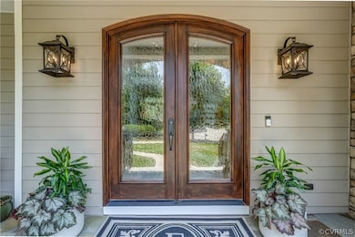 Oversized Glass Front Mahogany Front door  from th