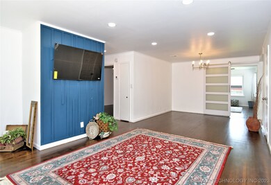 There is an entry space that opens into the living