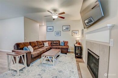 Living room with gas fireplace