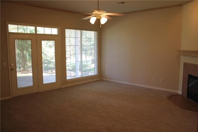 Family room, fireplace and lots of natural light