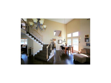 Open living and dining room