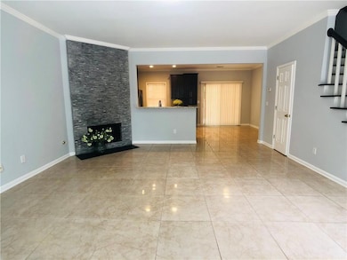 View of Family room Tile flooring on the main floor