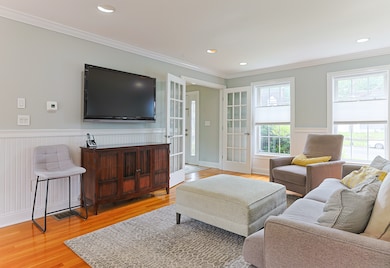 Note the beautiful french doors leading to the living room