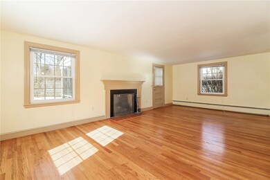 Living room with fireplace