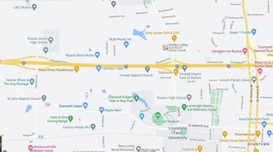 Map Of Area Around 1322 Cooktown Rd Ruston Louisia