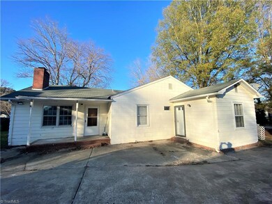 Driveway side of house