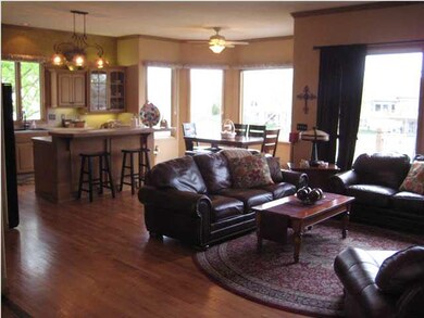 Open plan with high ceilings, panoramic views of t