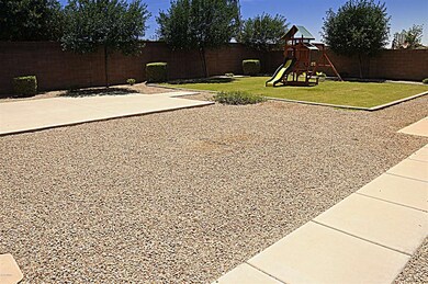 Large backyard.