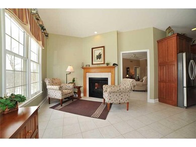 Family Room. The hearth room is open to the kitche