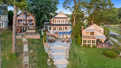Aerial View, multi-tiered patio