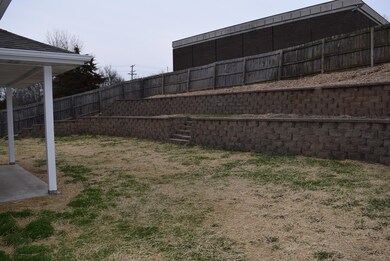 Fenced backyard