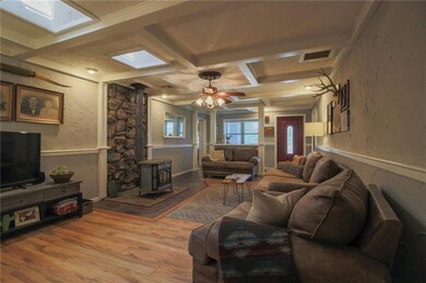 Living area and front entry