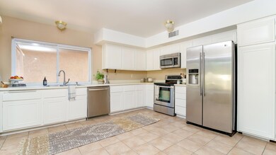 Kitchen with stainless steel appliances