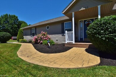 Stamped concrete front walkway
