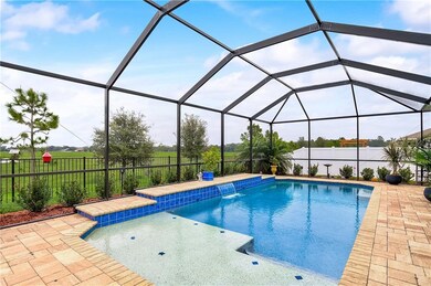 Heated salt water modern pool with sundeck
