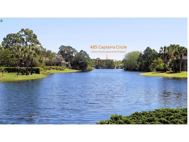 485 Capn Cir as seen from west end of la