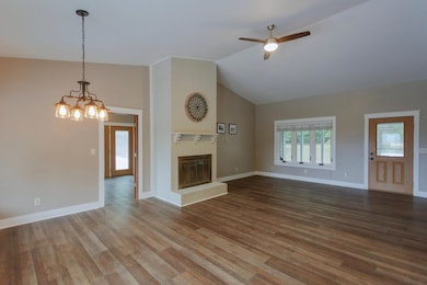 Great room and dining area