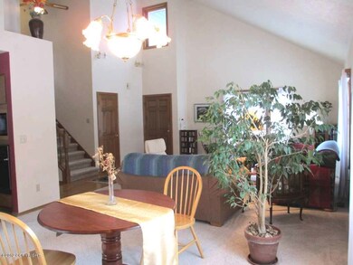 living room with high ceilings