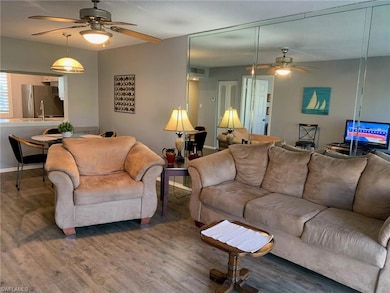 Living room with ceiling fan