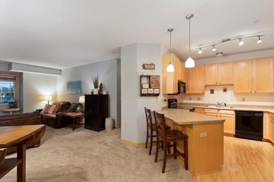 Kitchen is open to dining and living rooms