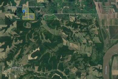 Aerial - wide view - MO River & Jamestow