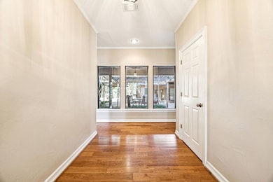 Open entry with welcoming views of the courtyard