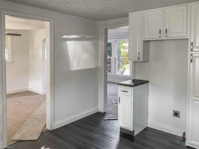 New vinyl flooring in the kitchen.