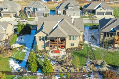 Aerial shot of the back shows the extensive landsc
