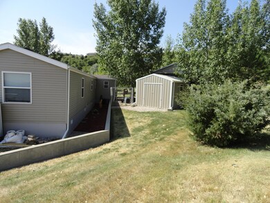 Shed and side of home