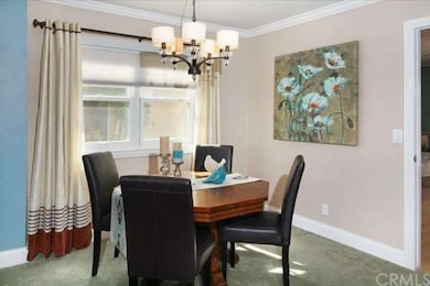 Dining area in living room.
