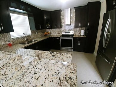 Recently updated granite countertops with wood cab