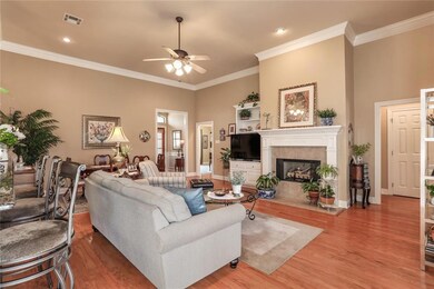 Living Area with split bedroom floorplan. Primary
