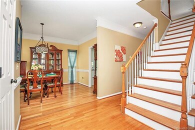View of the dinning area. Stairs are set back from