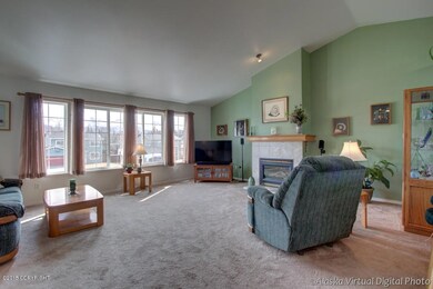 Living Room With Vaulted Ceiling