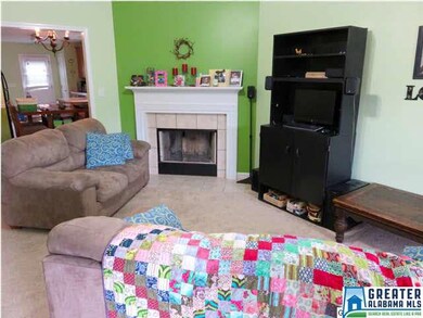 Spacious great room with fireplace