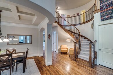 Grand staircase seen when entering the home
