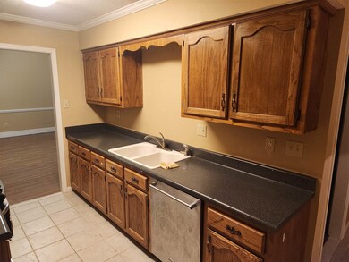 Kitchen featuring stainless steel dishwasher, crow