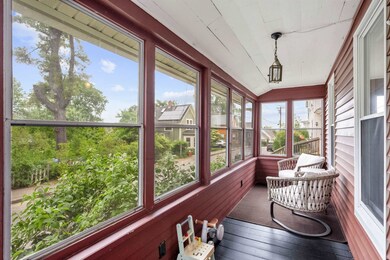 The three-season porch adds additional functional space.